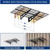 imageLEXIMOUNTS 2Pack 2x4ft Garage Shelving with Hooks 24inchby48inch Wall Shelf Garage Storage Racks Floating Shelves WhiteBlack