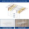 imageLEXIMOUNTS 2Pack 2x4ft Garage Shelving with Hooks 24inchby48inch Wall Shelf Garage Storage Racks Floating Shelves WhiteWhite
