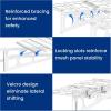 imageLEXIMOUNTS 2Pack 2x4ft Garage Shelving with Hooks 24inchby48inch Wall Shelf Garage Storage Racks Floating Shelves WhiteWhite