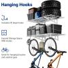 imageLEXIMOUNTS 2Pack 2x4ft Garage Shelving with Hooks 24inchby48inch Wall Shelf Garage Storage Racks Floating Shelves WhiteWhite