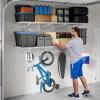 imageLEXIMOUNTS 2Pack 2x4ft Garage Shelving with Hooks 24inchby48inch Wall Shelf Garage Storage Racks Floating Shelves WhiteWhite