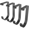 imageFLEXIMOUNTS 4 Pack Add On Storage Flat Hook Accessory for Garage Ceiling Rack and Wall Shelving Max Weight Capacity up to 50lbs BlackBlack