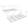 imageFLEXIMOUNTS 4x8 Overhead Garage Storage Rack Adjustable Organization System HeavyDuty Metal Ceiling Racks 600lbs Weight Capacity White2packWhite