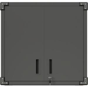 imageFLEXIMOUNTS Metal WallMounted Tool Storage Cabinet with Locking Door Shelf and Drawer  Ideal for Garage Storage Warehouse and Office Use BlackBlack