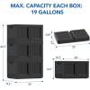 imageFLEXIMOUNTS 304 QT Stackable Storage Bins With Lids Collapsible Plastic Storage Bins Closet Organizers and Containers with Doors For Home and Builtin Wheels 4 Pack Cubes Milky WhiteBlack