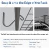 imageFLEXIMOUNTS 4 Pack Add On Storage Rail Hook Accessory for Ceiling Rack and Wall Shelving Max Weight Capacity up to 50lbs WhiteBlack