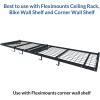 imageFLEXIMOUNTS 4 Pack Add On Storage Rail Hook Accessory for Ceiling Rack and Wall Shelving Max Weight Capacity up to 50lbs WhiteBlack