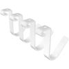 imageFLEXIMOUNTS 4 Pack Add On Storage Rail Hook Accessory for Ceiling Rack and Wall Shelving Max Weight Capacity up to 50lbs WhiteWhite