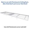 imageFLEXIMOUNTS 4 Pack Add On Storage Rail Hook Accessory for Ceiling Rack and Wall Shelving Max Weight Capacity up to 50lbs WhiteWhite