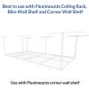 imageFLEXIMOUNTS 4 Pack Add On Storage Rail Hook Accessory for Ceiling Rack and Wall Shelving Max Weight Capacity up to 50lbs WhiteWhite