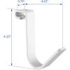 imageFLEXIMOUNTS 4 Pack Add On Storage Rail Hook Accessory for Ceiling Rack and Wall Shelving Max Weight Capacity up to 50lbs WhiteWhite
