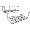 imageFLEXIMOUNTS 4x8 Overhead Garage Storage Rack Adjustable Organization System HeavyDuty Metal Ceiling Racks 600lbs Weight Capacity White2packHammertone