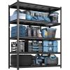 imageFLEXIMOUNTS Garage Shelving Storage Racks and Shelving Basement Storage Shelves Garage Storage Shelves 5Tier Metal Shelf 48quot W x 24quot D x 72quot H