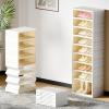 imageFLEXIMOUNTS Shoe Rack Organizer Storage Box 9 Tiers18 Pairs Portable Folding Shoe Rack for Closet Entryway Collapsible Shoe Cabinet with Magnetic Clear Door for Front Door Entrance9 Tiers 18 Pairsmore boots