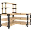 L-Shaped Work Bench with Shelf