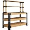 imageFLEXIMOUNTS Universal Steel Workbench Kit 5 Legs L Shaped Heavy Duty Work Bench for Garage Storage Shelving Workbenches Frame Black Customizable Work Table Brackets Lumber Not IncludedSteel WorkbenchShelf