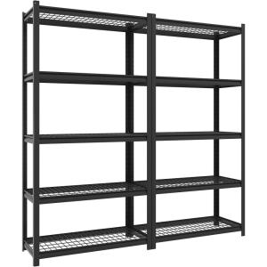 imageFLEXIMOUNTS Garage Shelving Heavy Duty Shelving 2000 lbs 5Tier Garage Storage ShelvesIndustrial Shelves for Heavy Tools and Equipment 48quot W x 24quot D x 72quot H2