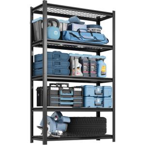 imageFLEXIMOUNTS Garage Shelving Heavy Duty Shelving 2000 lbs 5Tier Garage Storage ShelvesIndustrial Shelves for Heavy Tools and Equipment 48quot W x 24quot D x 72quot H1