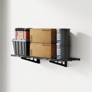 imageFLEXIMOUNTS Garage Wall Shelving 2Pack 1x3 ft Includes 8 Bike Hooks Wall Shelf Garage Organization System wBike Hangers Storage Rack Floating Shelves 300 lbs Weight CapacityBlack