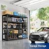 imageFLEXIMOUNTS 60quot W Garage Shelving 5 Tier Storage Shelves Load 1500LBS Adjustable Garage Shelving Heavy Duty Metal Shelves Unit for Basement Warehouse 60quot W x 72quot H x 24quot D RedBlack