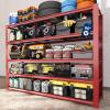 imageFLEXIMOUNTS 60quot W Garage Shelving 5 Tier Storage Shelves Load 1500LBS Adjustable Garage Shelving Heavy Duty Metal Shelves Unit for Basement Warehouse 60quot W x 72quot H x 24quot D RedRed