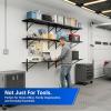 imageFLEXIMOUNTS 2Pack 1x3ft Garage Shelving 14inchby34inch Perforated Wall Shelf Heavy Duty Garage Storage Rack with 600 lbs Load Capacity Wall Mounted Organization System for Tools Heavy Bins2pack 1x6ft