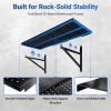 imageFLEXIMOUNTS 2Pack 1x3ft Garage Shelving 14inchby34inch Perforated Wall Shelf Heavy Duty Garage Storage Rack with 600 lbs Load Capacity Wall Mounted Organization System for Tools Heavy Bins2pack 1x6ft