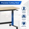 imageFLEXIMOUNTS 472 x 236 Adjustable Height Workbench with Hand Crank Drawers amp 360 Wheels  Rubber Wood Top HeavyDuty Workstation amp Steel Frame for Garage Studio Kitchen or Workshop472 x 236