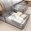 imageFLEXIMOUNTS 2Pack Under Bed Storage with Wheels 108 QT Large Collapsible amp Stackable Containers Foldable Organizer Bins for Blankets Shoes Books Bedroom Closet3 pack  27Gal