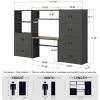 imageFLEXIMOUNTS Garage Storage Cabinet System 3in1 Modular Metal Tool Cabinet wWorkbench and Metal Board Shelf Includes Pegboard 24Gauge Steel 117L w 8 Doors Black FLEXIMOD SeriesBlack