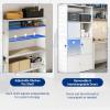imageFLEXIMOUNTS Garage Storage Cabinet System 3in1 Modular Metal Tool Cabinet wWorkbench and Metal Board Shelf Includes Pegboard 24Gauge Steel 117L w 8 Doors Black FLEXIMOD SeriesWhite