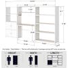imageFLEXIMOUNTS Garage Storage Cabinet System 3in1 Modular Metal Tool Cabinet wWorkbench and Metal Board Shelf Includes Pegboard 24Gauge Steel 117L w 8 Doors Black FLEXIMOD SeriesWhite