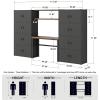 imageFLEXIMOUNTS Garage Storage Cabinet System 3in1 Modular Metal Tool Cabinet wWorkbench and Metal Board Shelf Includes Pegboard 24Gauge Steel 117L w 8 Doors Black FLEXIMOD SeriesBlack