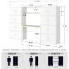 imageFLEXIMOUNTS Garage Storage Cabinet System 3in1 Modular Metal Tool Cabinet wWorkbench and Metal Board Shelf Includes Pegboard 24Gauge Steel 117L w 8 Doors Black FLEXIMOD SeriesWhite