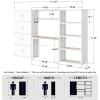 imageFLEXIMOUNTS Garage Storage Cabinet System 3in1 Modular Metal Tool Cabinet wWorkbench and Metal Board Shelf Includes Pegboard 24Gauge Steel 117L w 8 Doors Black FLEXIMOD SeriesWhite