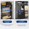 imageFLEXIMOUNTS Garage Storage Cabinet System 3in1 Modular Metal Tool Cabinet wWorkbench and Metal Board Shelf Includes Pegboard 24Gauge Steel 117L w 8 Doors Black FLEXIMOD SeriesBlack