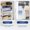 imageFLEXIMOUNTS Garage Storage Cabinet System 3in1 Modular Metal Tool Cabinet wWorkbench and Metal Board Shelf Includes Pegboard 24Gauge Steel 117L w 8 Doors Black FLEXIMOD SeriesWhite