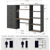 imageFLEXIMOUNTS Garage Storage Cabinet System 3in1 Modular Metal Tool Cabinet wWorkbench and Metal Board Shelf Includes Pegboard 24Gauge Steel 117L w 8 Doors Black FLEXIMOD SeriesBlack