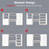 imageFLEXIMOUNTS Garage Storage Cabinet System 3in1 Modular Metal Tool Cabinet wWorkbench and Metal Board Shelf Includes Pegboard 24Gauge Steel 117L w 8 Doors Black FLEXIMOD SeriesWhite