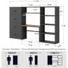 imageFLEXIMOUNTS Garage Storage Cabinet System 3in1 Modular Metal Tool Cabinet wWorkbench and Metal Board Shelf Includes Pegboard 24Gauge Steel 117L w 8 Doors Black FLEXIMOD SeriesBlack