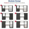 imageFLEXIMOUNTS Garage Storage Cabinet System 3in1 Modular Metal Tool Cabinet wWorkbench and Metal Board Shelf Includes Pegboard 24Gauge Steel 117L w 8 Doors Black FLEXIMOD SeriesBlack