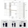 imageFLEXIMOUNTS Garage Storage Cabinet System 3in1 Modular Metal Tool Cabinet wWorkbench and Metal Board Shelf Includes Pegboard 24Gauge Steel 117L w 8 Doors Black FLEXIMOD SeriesWhite