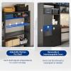imageFLEXIMOUNTS Garage Storage Cabinet System 3in1 Modular Metal Tool Cabinet wWorkbench and Metal Board Shelf Includes Pegboard 24Gauge Steel 117L w 8 Doors Black FLEXIMOD SeriesBlack